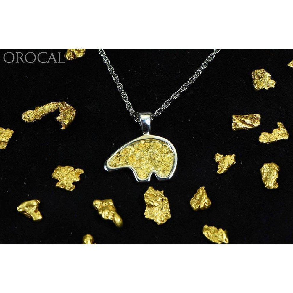 Orocal Gold Nugget Bear Pendant PBR1XLNSS – Destination Gold Detectors LLC