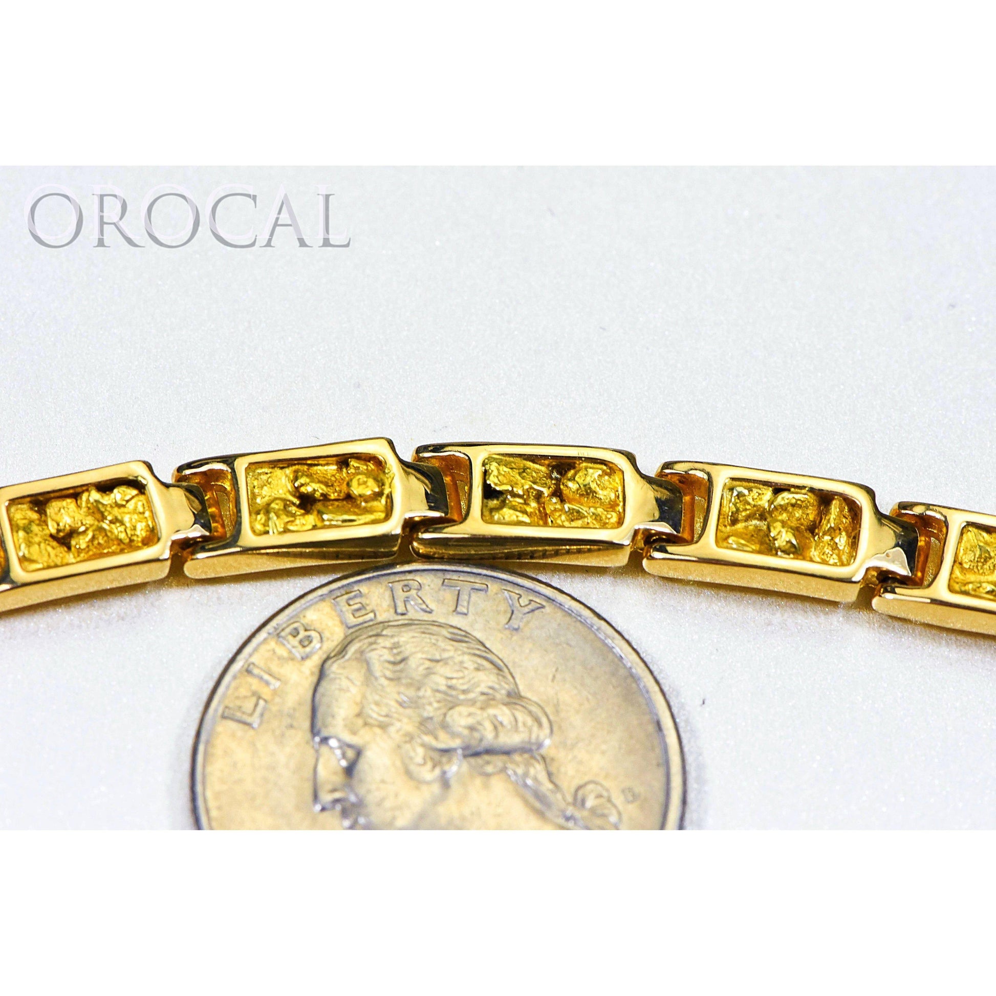 Orocal Gold Nugget Bracelet B6MM14L-Destination Gold Detectors