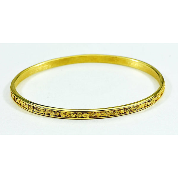 Orocal Gold Nugget Bracelet Bangle Style BB4MM-Destination Gold Detectors