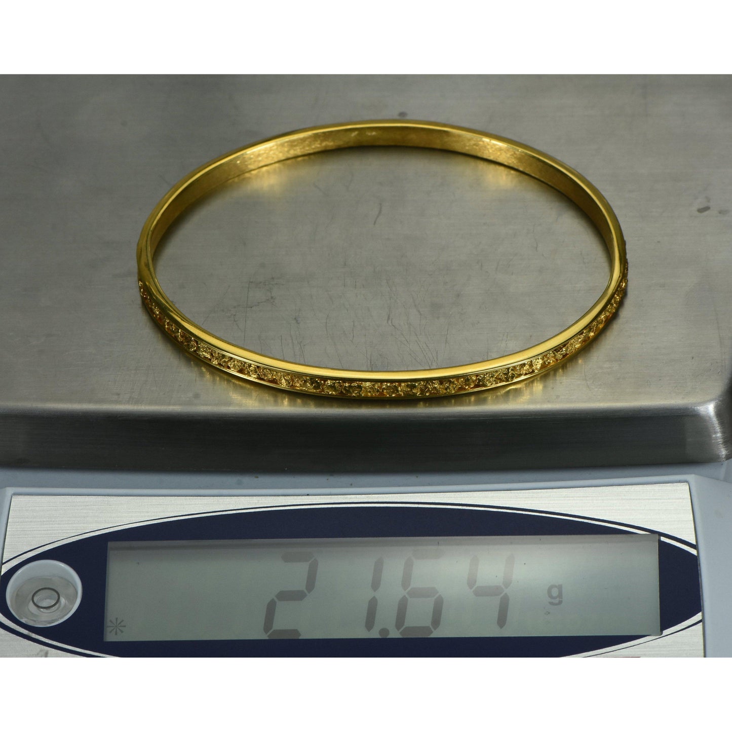 Orocal Gold Nugget Bracelet Bangle Style BB4MM-Destination Gold Detectors