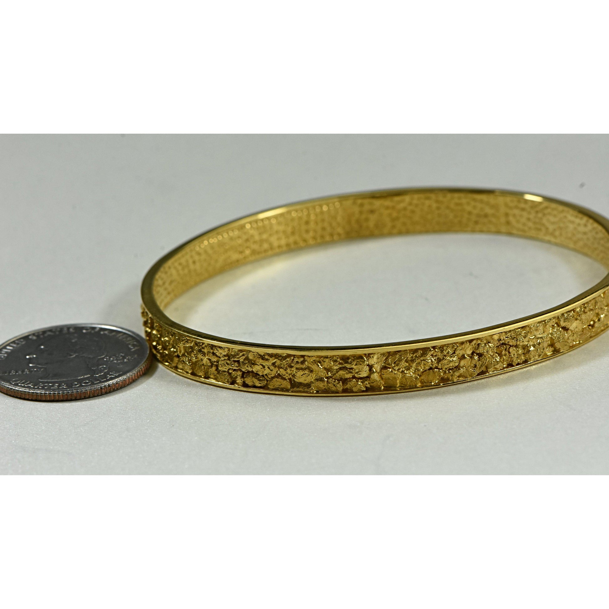 Orocal Gold Nugget Bracelet Bangle Style - BB7MM-Destination Gold Detectors