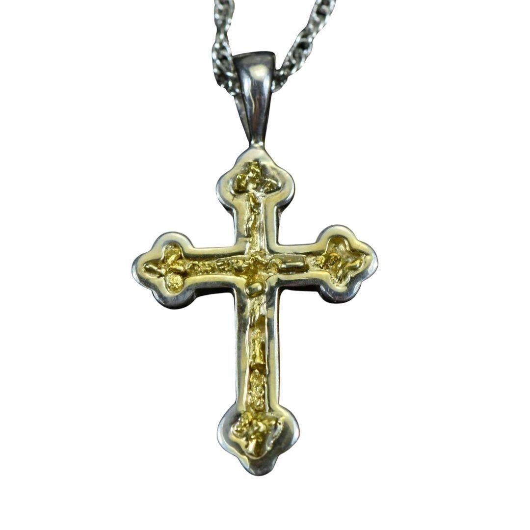 Orocal Gold Nugget Cross Pendant PCR7NSS-Destination Gold Detectors