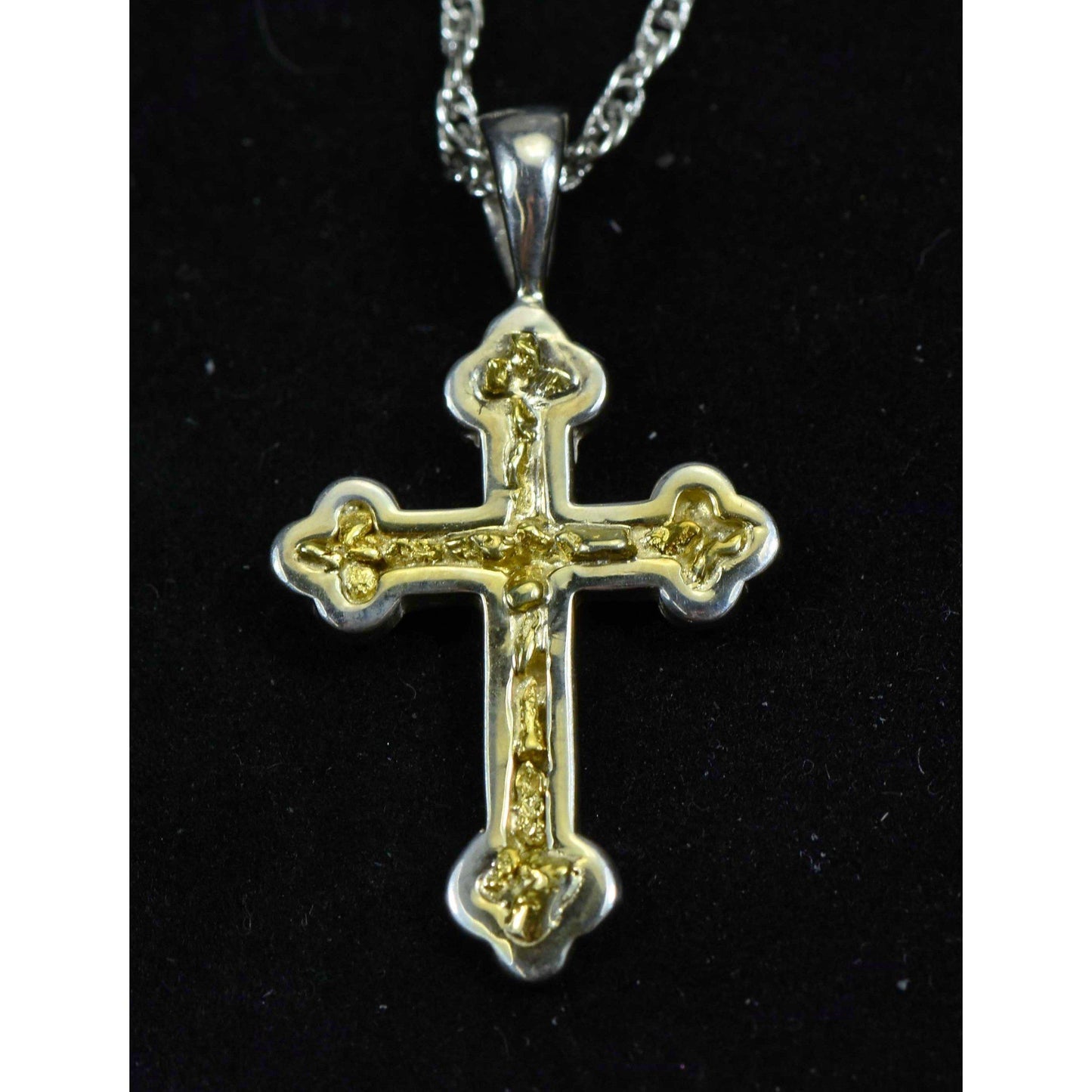 Orocal Gold Nugget Cross Pendant PCR7NSS-Destination Gold Detectors