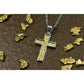 Orocal Gold Nugget Cross Sterling Silver Pendant PCR21NSS-Destination Gold Detectors