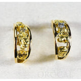 Orocal Gold Nugget Earrings with Diamonds EAJ030D-Destination Gold Detectors
