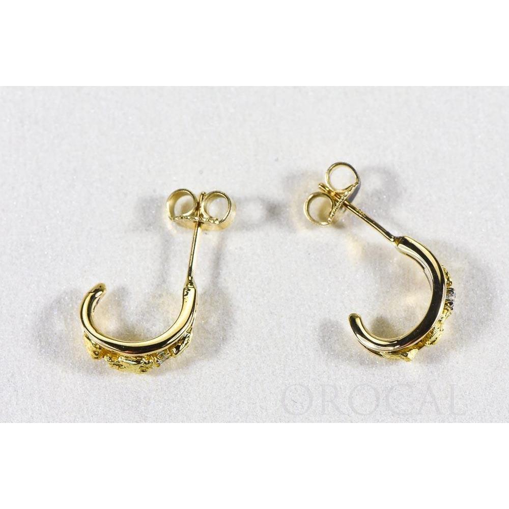 Orocal Gold Nugget Earrings with Diamonds EAJ030D-Destination Gold Detectors