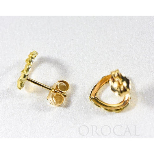 Orocal Gold Nugget Heart Earrings EHE360-Destination Gold Detectors