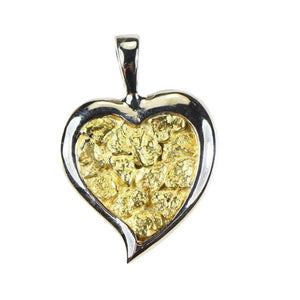 Orocal Gold Nugget Heart Pendant PH12WX-Destination Gold Detectors