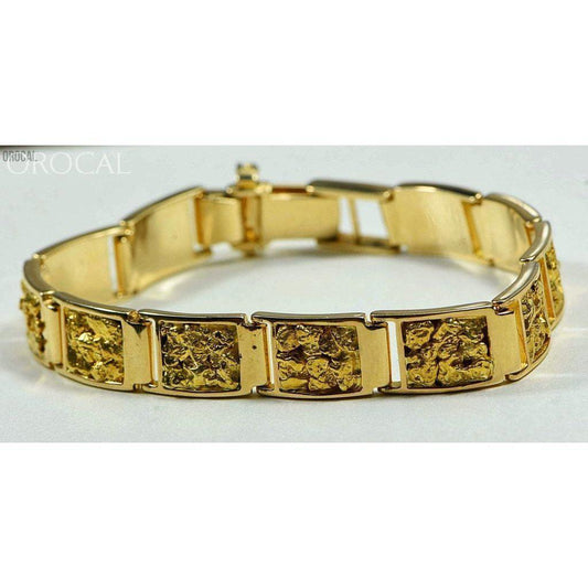 Orocal Gold Nugget Inlay Bracelet B10MM11L-Destination Gold Detectors
