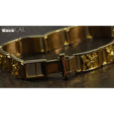 Orocal Gold Nugget Inlay Bracelet B10MM11L-Destination Gold Detectors