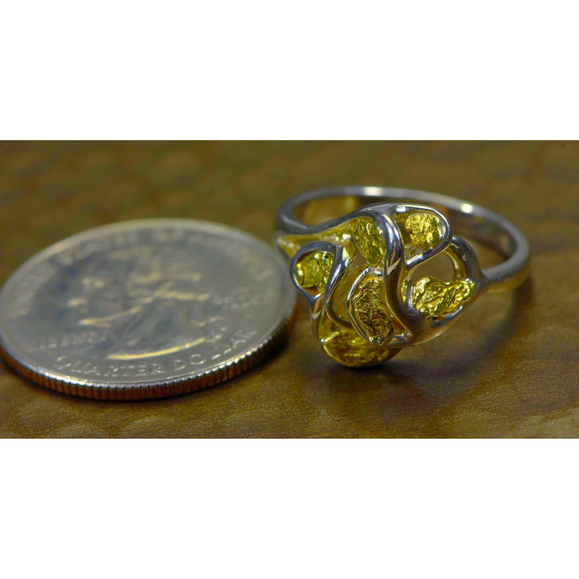 Orocal Gold Nugget Ladies Ring RL169SS-Destination Gold Detectors