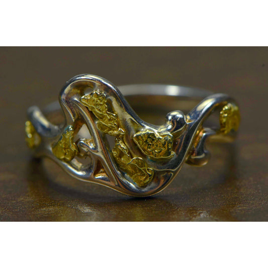 Orocal Gold Nugget Ladies Ring RL179SS-Destination Gold Detectors