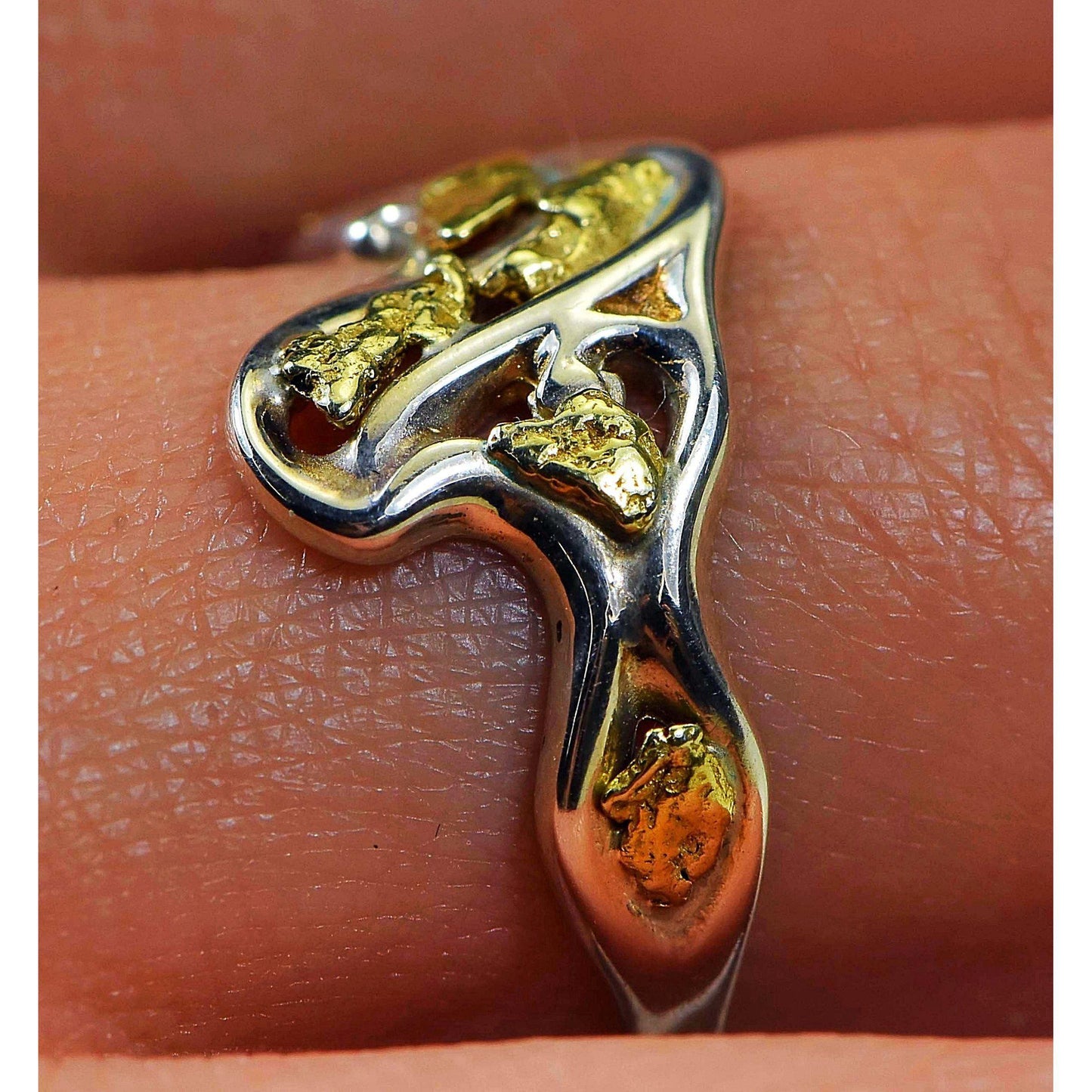 Orocal Gold Nugget Ladies Ring RL179SS-Destination Gold Detectors