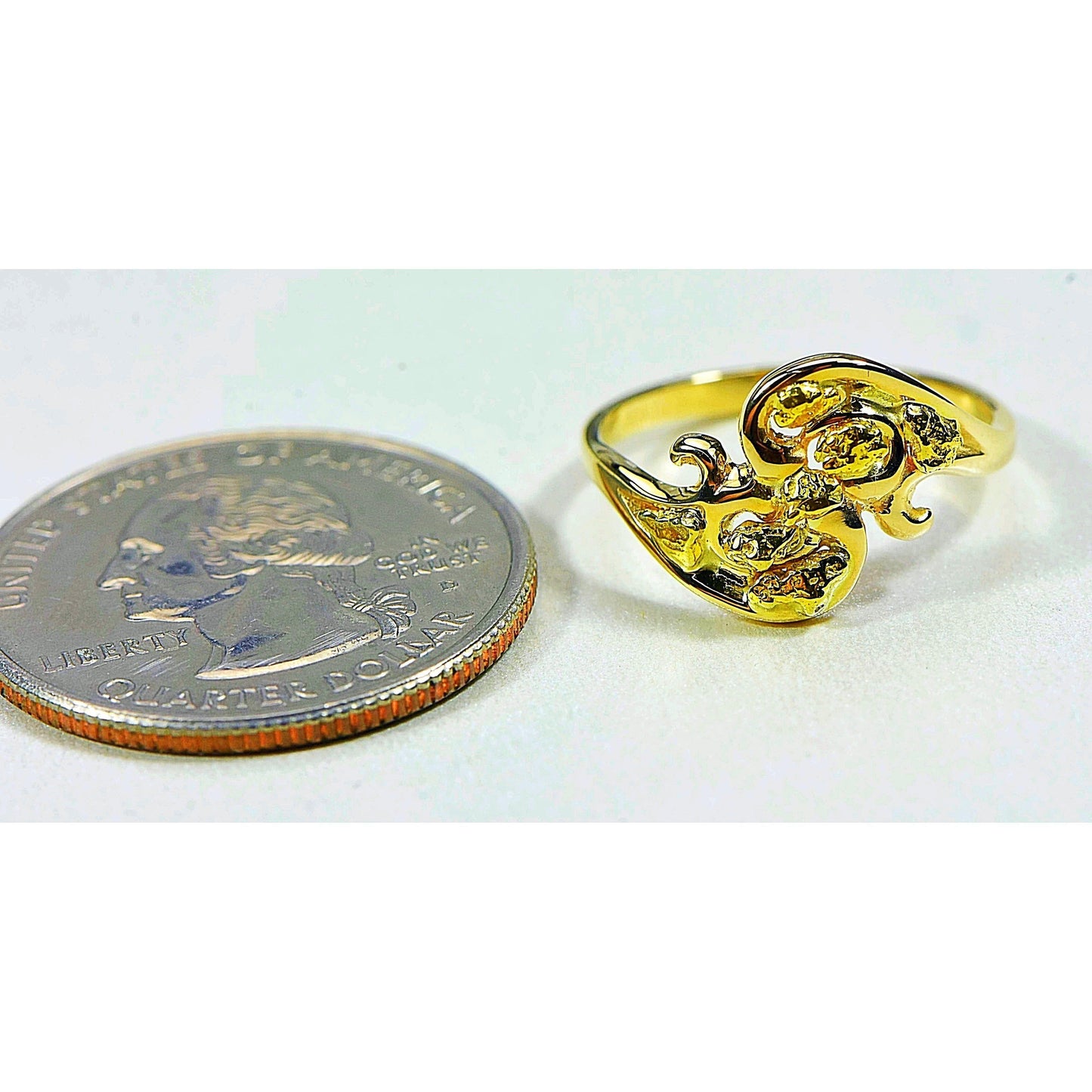 Orocal Gold Nugget Ladies Ring RL186-Destination Gold Detectors