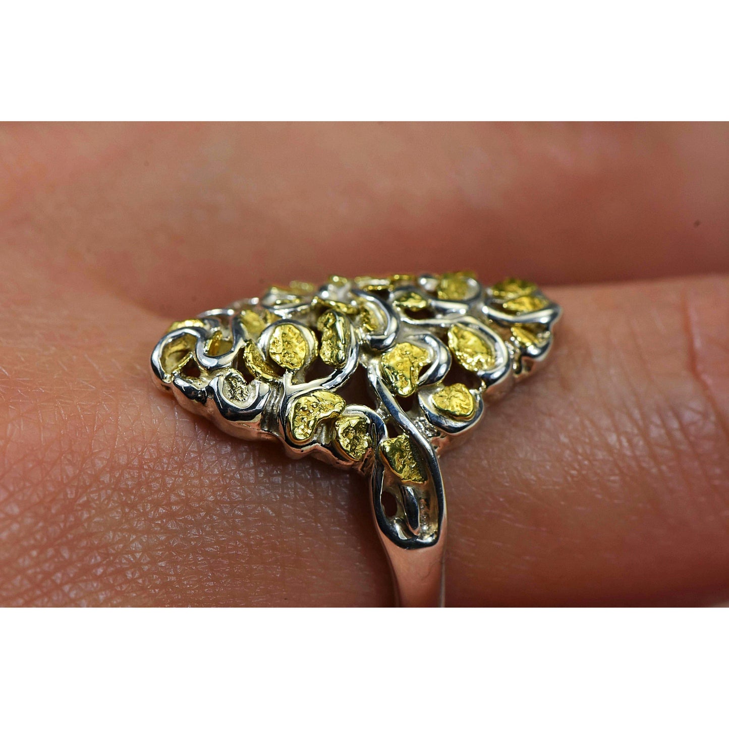 Orocal Gold Nugget Ladies Ring RL239SS-Destination Gold Detectors