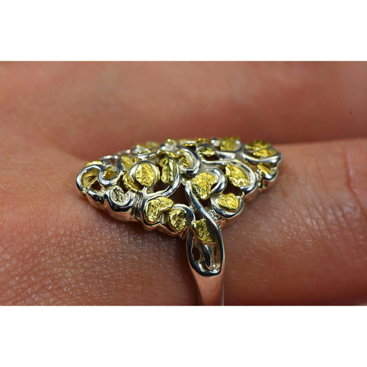 Orocal Gold Nugget Ladies Ring RL239SS-Destination Gold Detectors