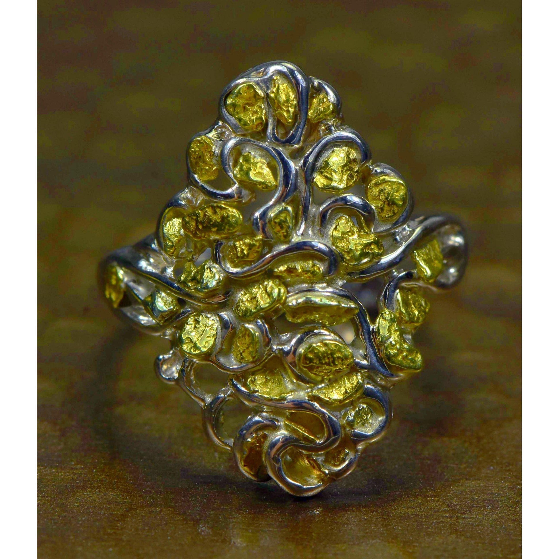 Orocal Gold Nugget Ladies Ring RL239SS-Destination Gold Detectors