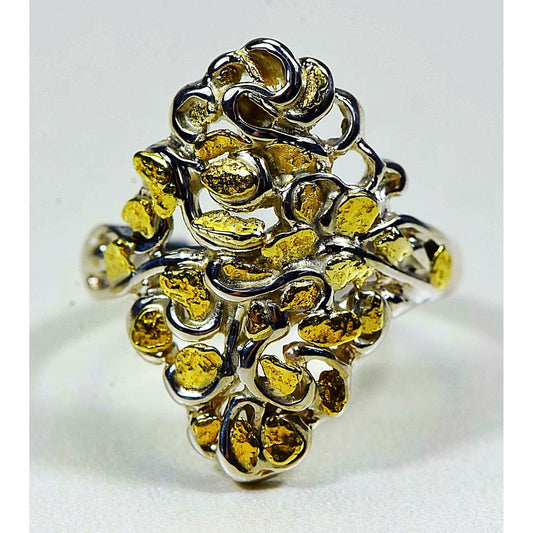 Orocal Gold Nugget Ladies Ring RL239SS-Destination Gold Detectors