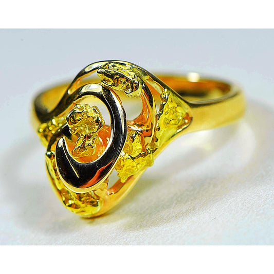 Orocal Gold Nugget Ladies Ring RL254-Destination Gold Detectors