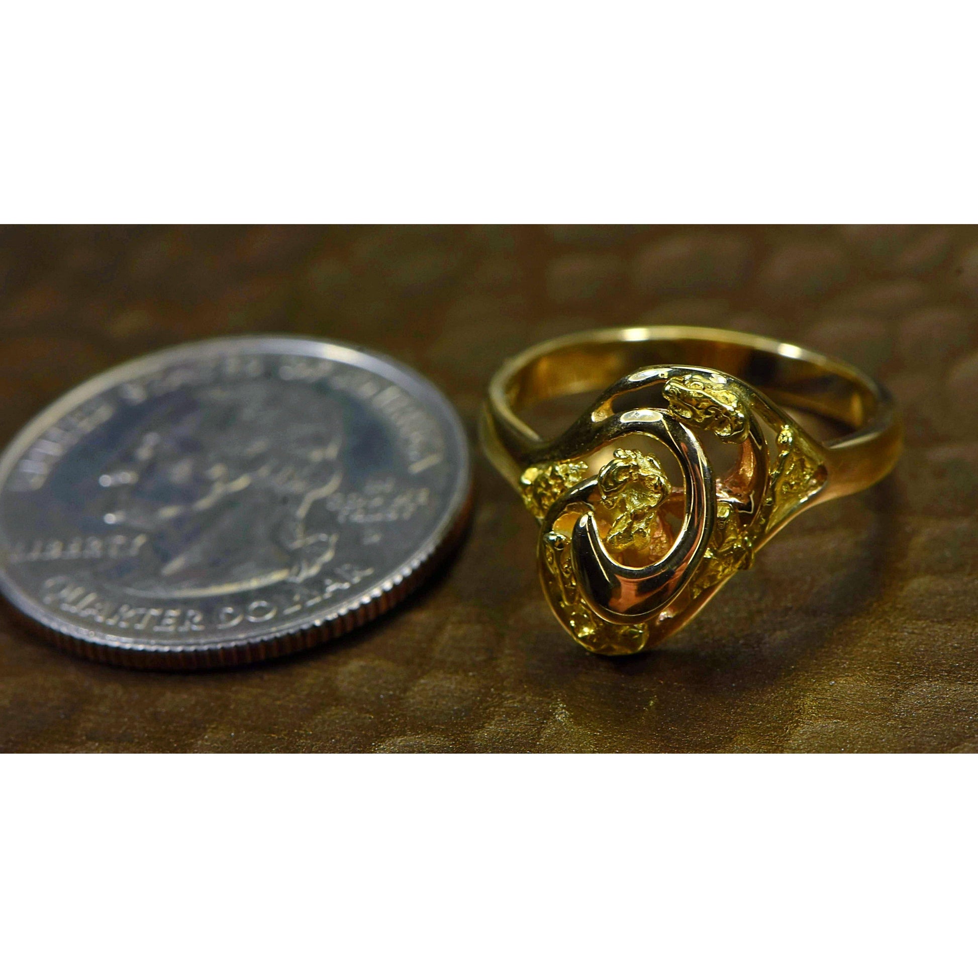Orocal Gold Nugget Ladies Ring RL254-Destination Gold Detectors