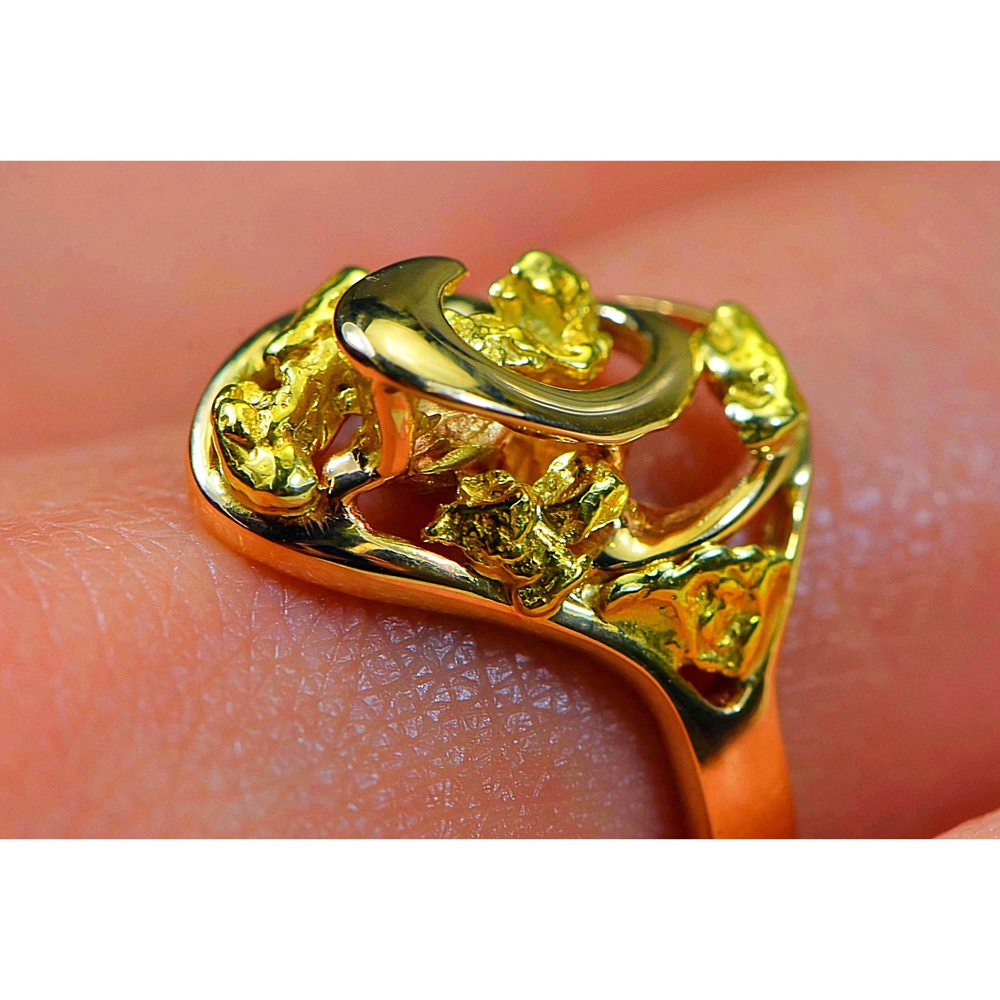 Orocal Gold Nugget Ladies Ring RL254-Destination Gold Detectors