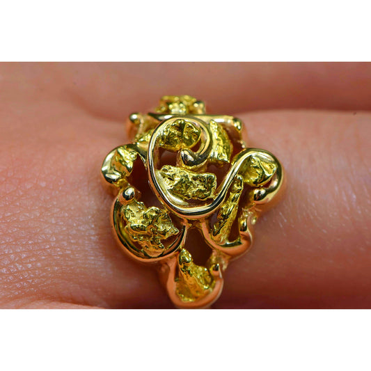 Orocal Gold Nugget Ladies Ring RL462-Destination Gold Detectors