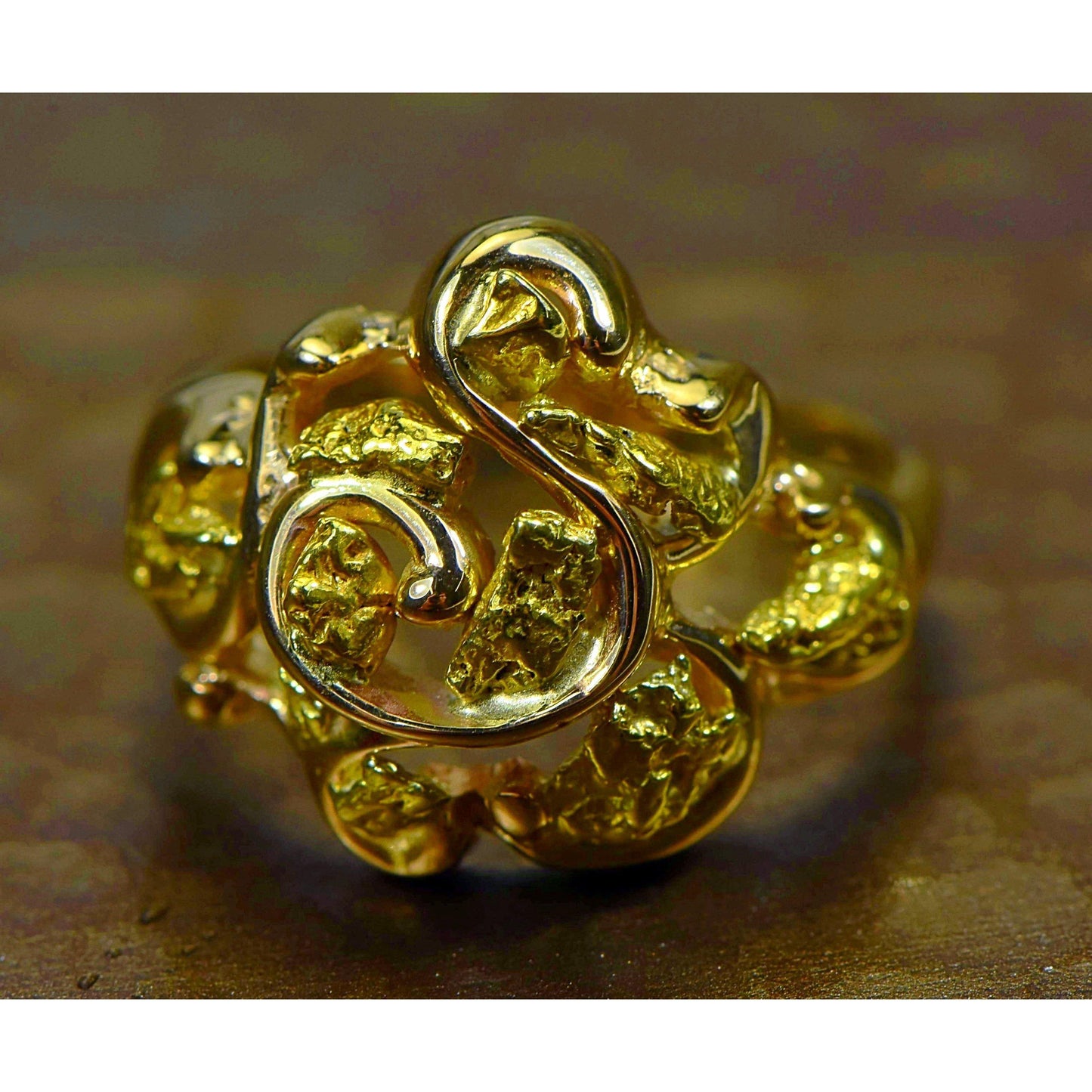 Orocal Gold Nugget Ladies Ring RL462-Destination Gold Detectors