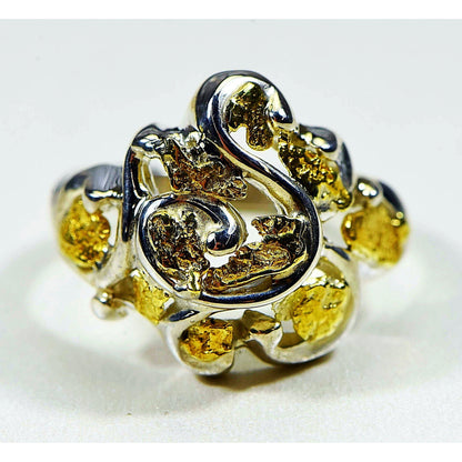 Orocal Gold Nugget Ladies Ring RL462SS-Destination Gold Detectors