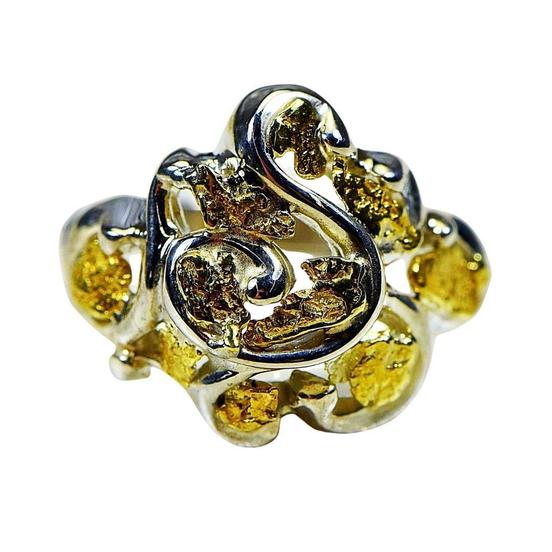 Orocal Gold Nugget Ladies Ring RL462SS-Destination Gold Detectors