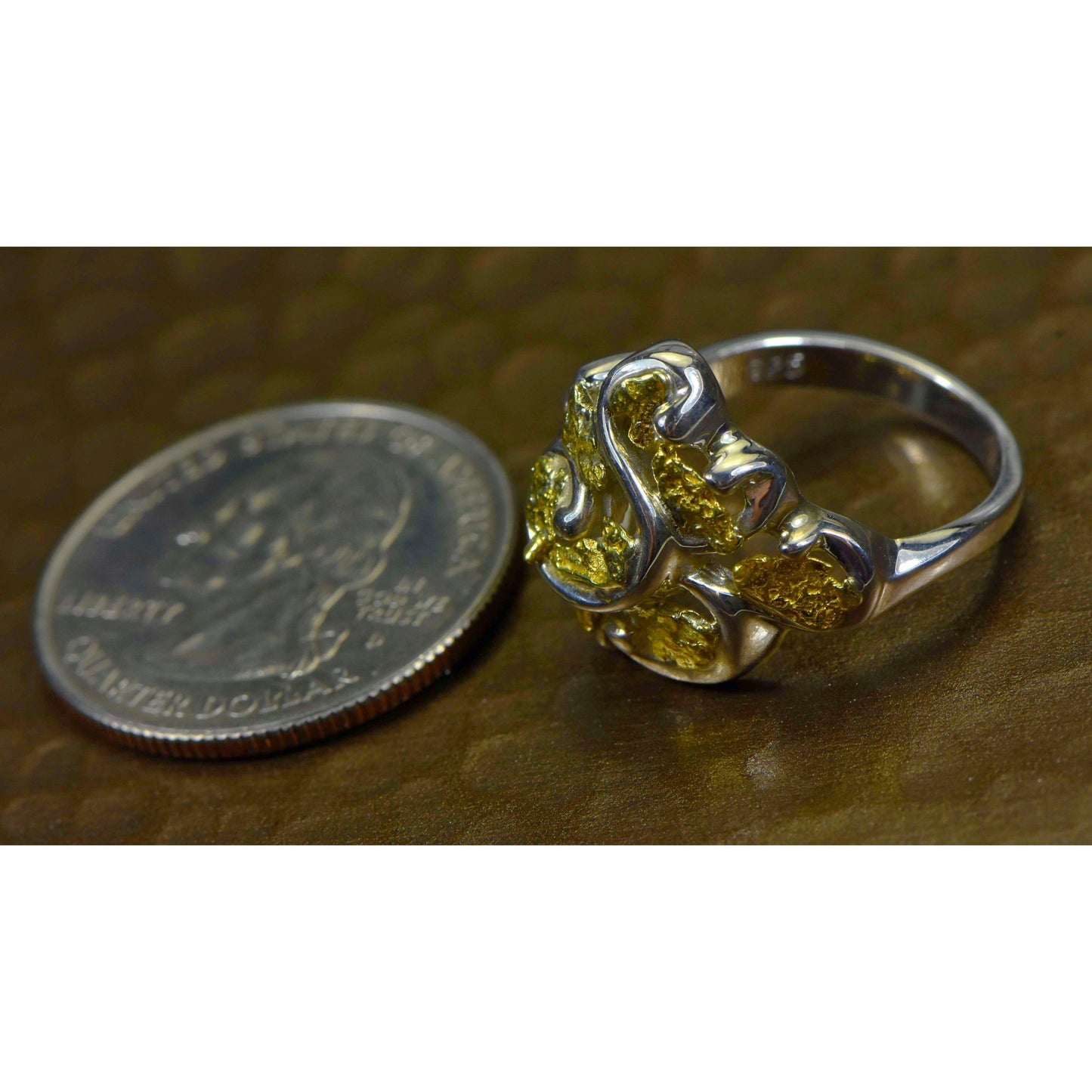 Orocal Gold Nugget Ladies Ring RL462SS-Destination Gold Detectors
