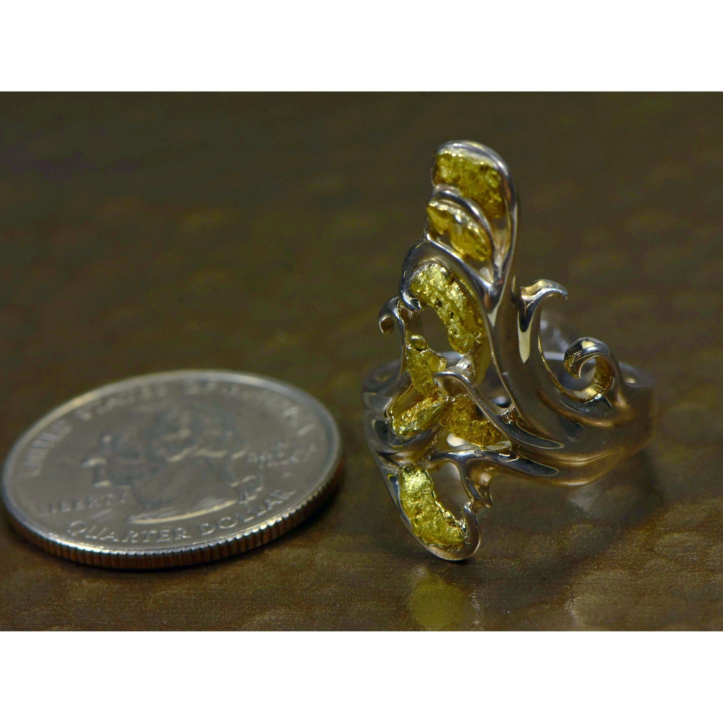 Orocal Gold Nugget Ladies Ring RL469NSS-Destination Gold Detectors