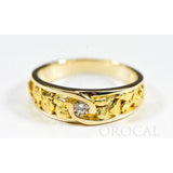 Orocal Gold Nugget Ladies Ring with Diamond RL613D10-Destination Gold Detectors