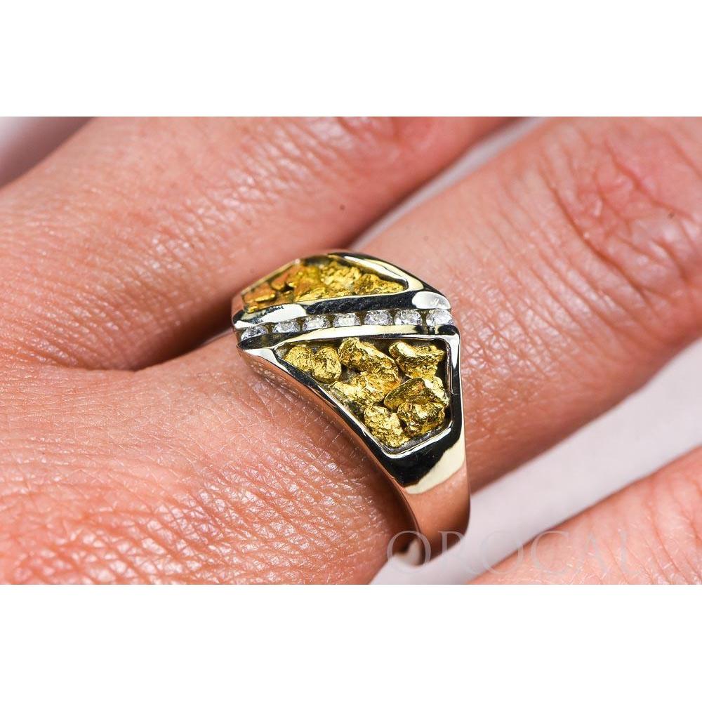 Orocal Gold Nugget Ladies Ring with Diamonds - RL1067DNW-Destination Gold Detectors
