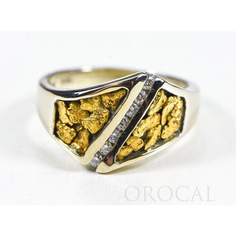 Orocal Gold Nugget Ladies Ring with Diamonds - RL1067DNW-Destination Gold Detectors