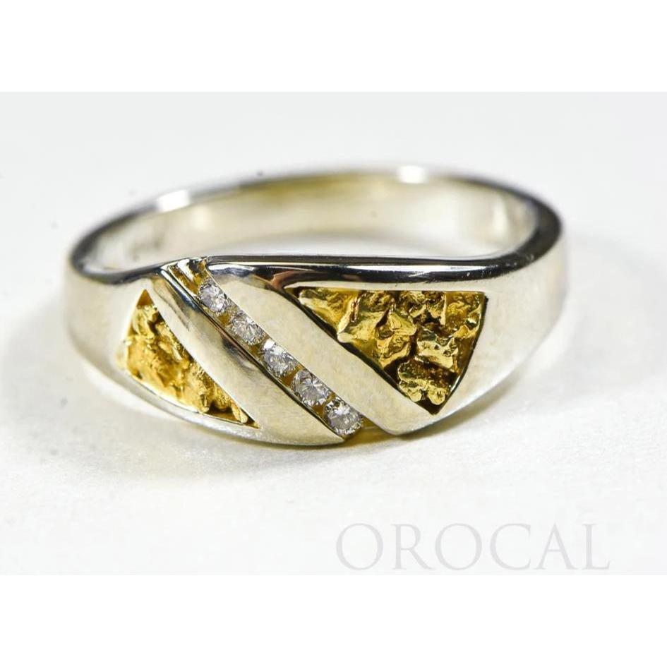 Orocal Gold Nugget Ladies Ring with Diamonds - RL1068DNW-Destination Gold Detectors