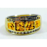 Orocal Gold Nugget Ladies Ring with Diamonds - RL1075DNW-Destination Gold Detectors