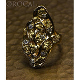 Orocal Gold Nugget Ladies Ring with Diamonds RL382D33-Destination Gold Detectors