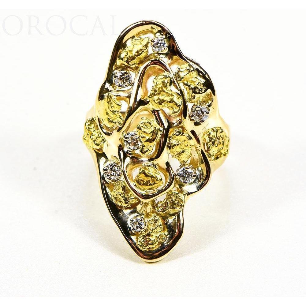Orocal Gold Nugget Ladies Ring with Diamonds RL382D33-Destination Gold Detectors