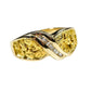Orocal Gold Nugget Ladies Ring with Diamonds RL782D15N-Destination Gold Detectors