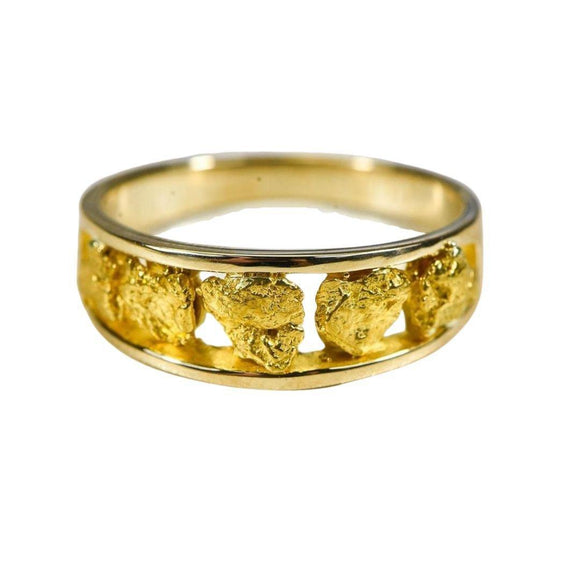 Orocal Gold Nugget Men's Ring RM125/8MM-Destination Gold Detectors