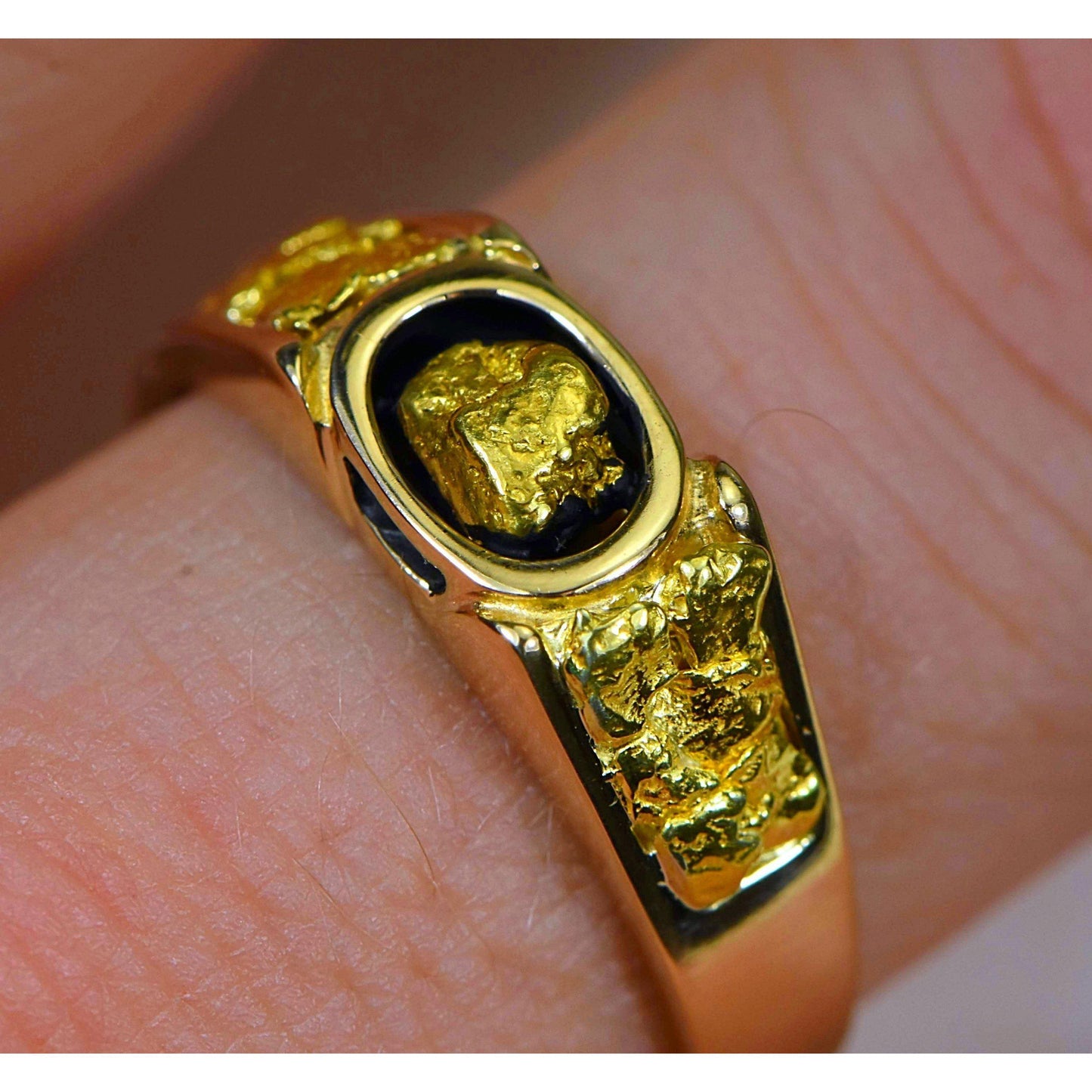 Orocal Gold Nugget Men's Ring RM206-Destination Gold Detectors