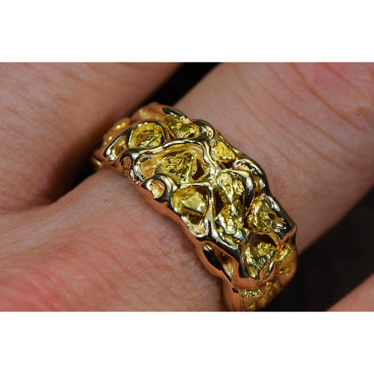 Orocal Gold Nugget Men's Ring RM212-Destination Gold Detectors