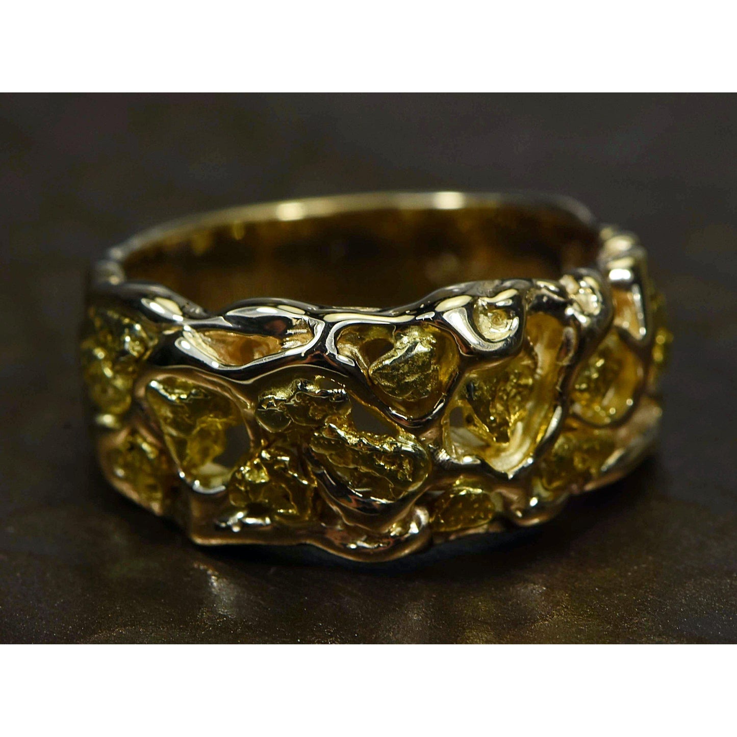Orocal Gold Nugget Men's Ring RM212-Destination Gold Detectors