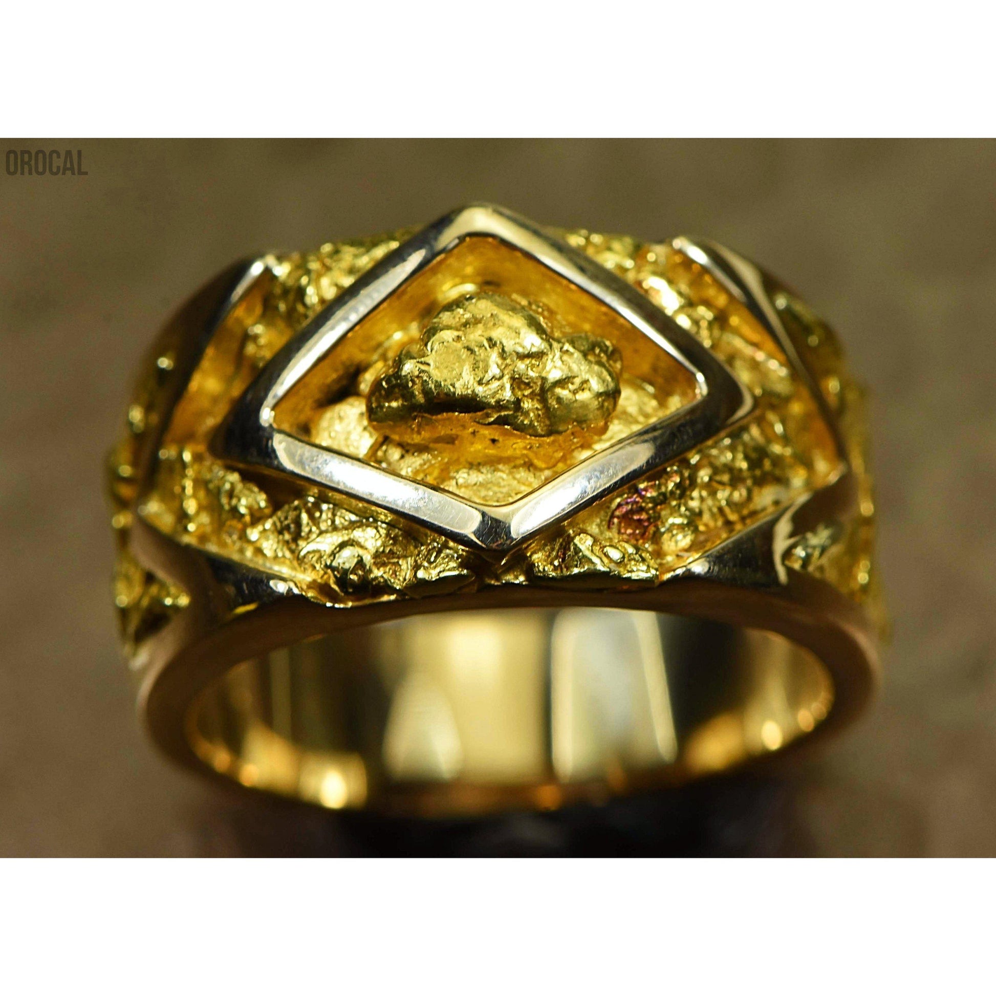 Orocal Gold Nugget Men's Ring RM315-Destination Gold Detectors