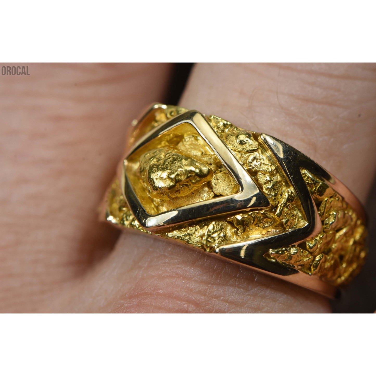 Orocal Gold Nugget Men's Ring RM315-Destination Gold Detectors