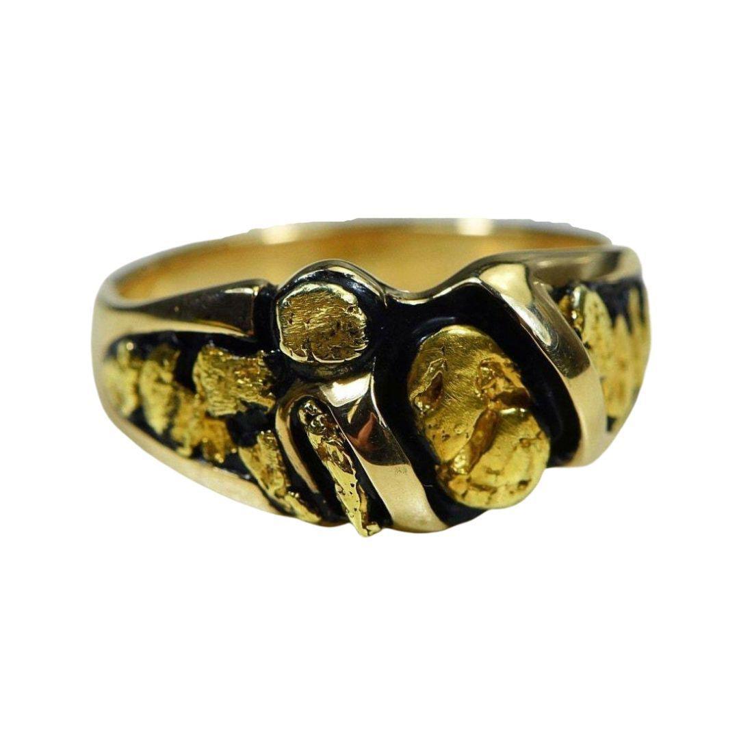 Orocal Gold Nugget Men's Ring RM486 - DestinationGoldDetectors