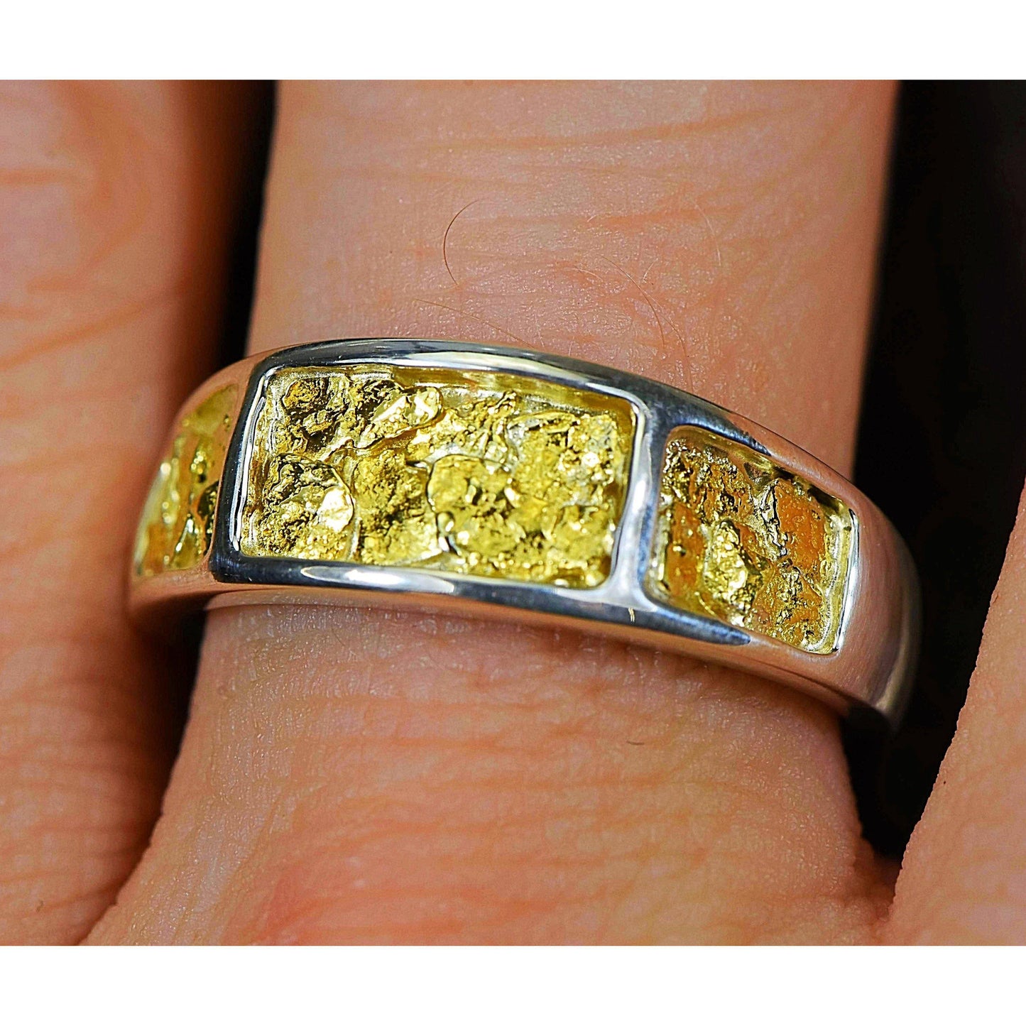 Orocal Gold Nugget Men's Ring RM732NSS-Destination Gold Detectors