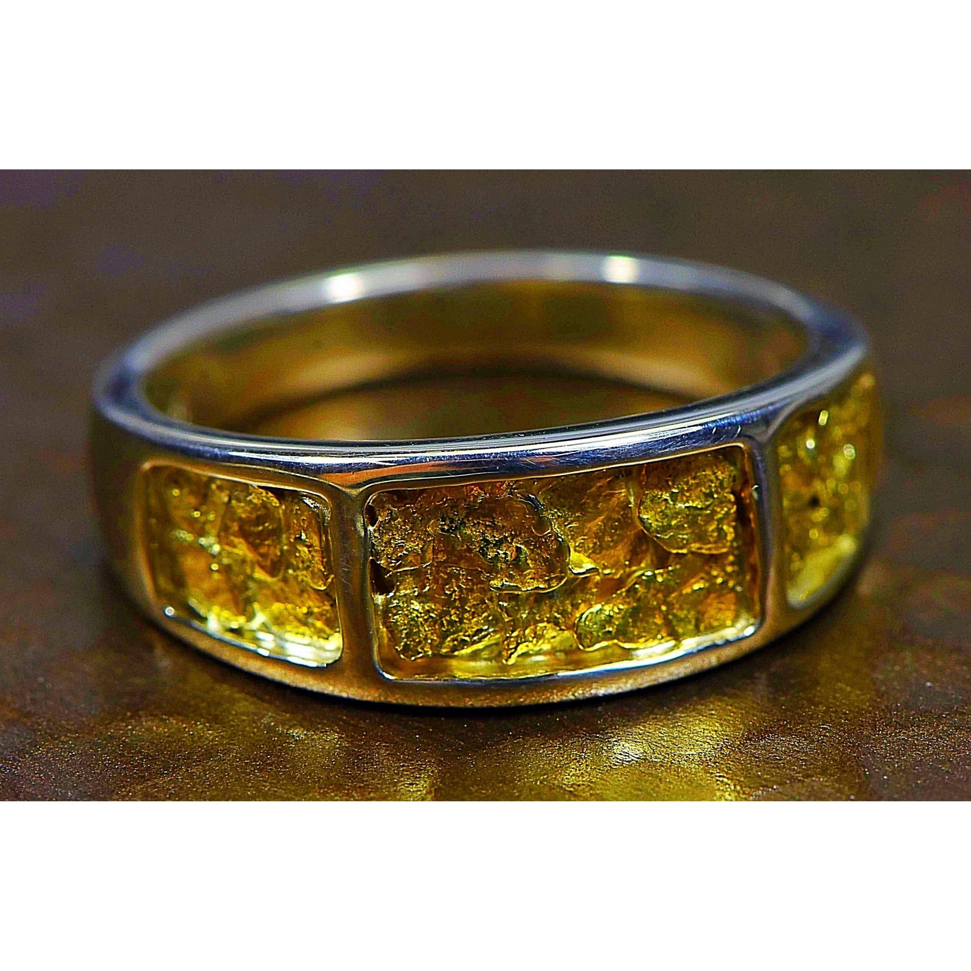 Orocal Gold Nugget Men's Ring RM732NSS-Destination Gold Detectors