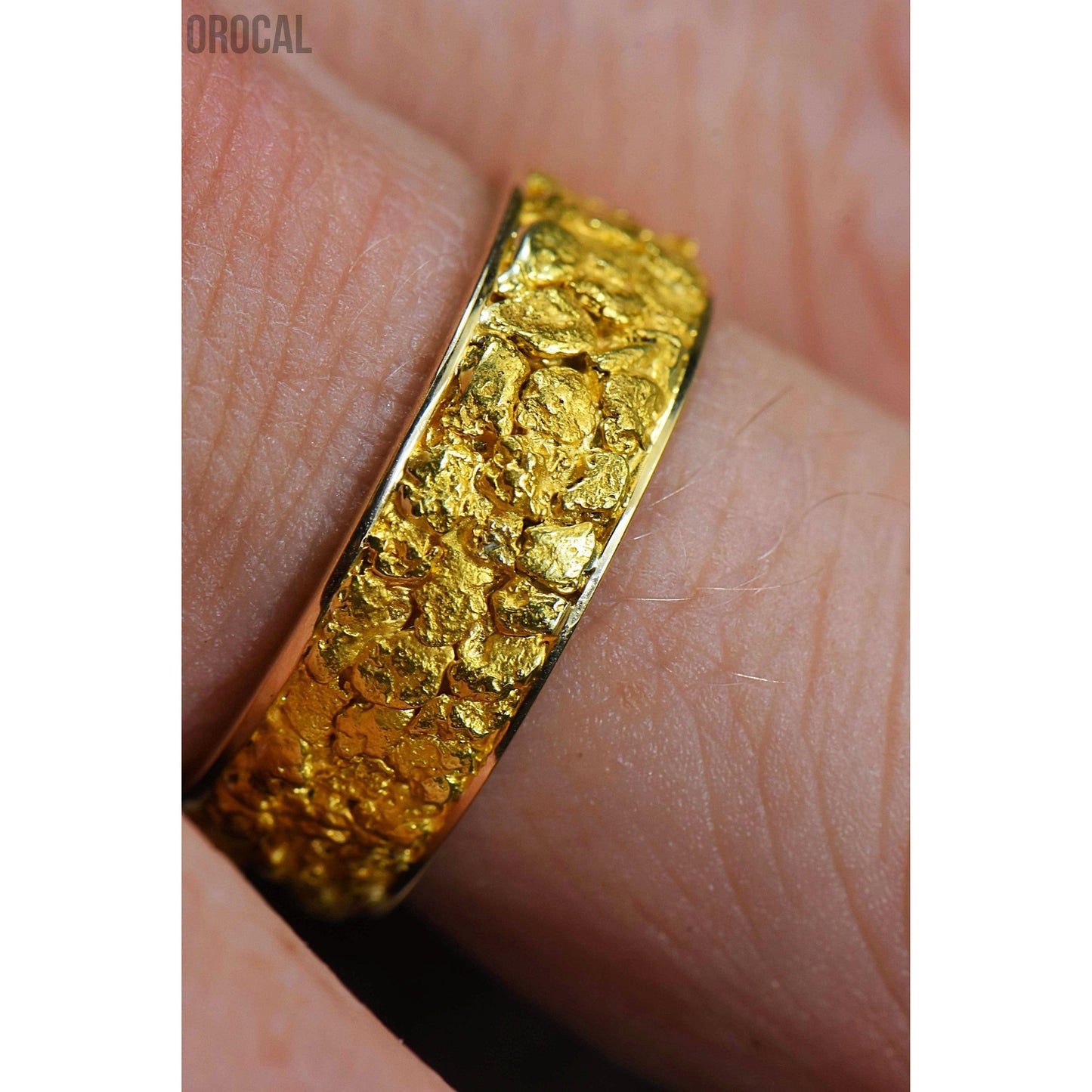 Orocal Gold Nugget Men's Ring RM8MM-Destination Gold Detectors