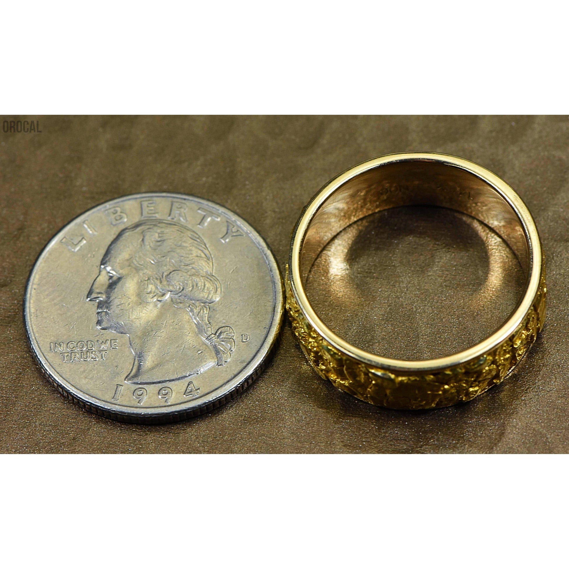 Orocal Gold Nugget Men's Ring RM8MM-Destination Gold Detectors